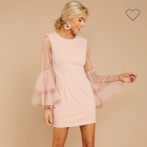 SOLD A Night to Remember Blush Pink Dress Sleeves